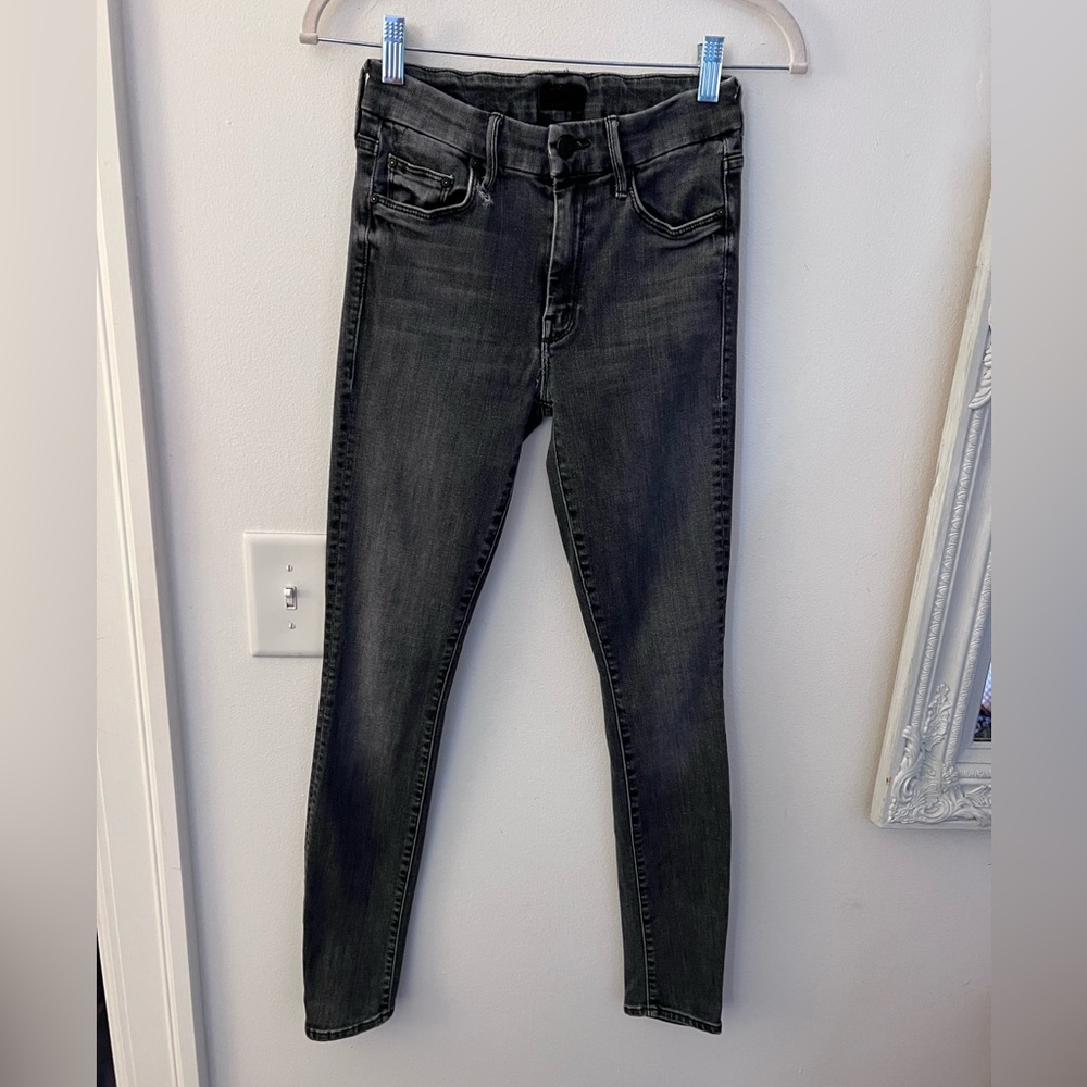 MOTHER Looker High Waisted Skinny Jeans in NightOwl